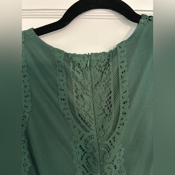 Lace Maxi Dress Event Fitted Bodice Size M - Picture 7 of 9